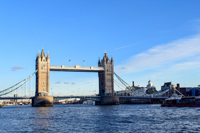 Tower Bridge in London, England - a romantic spot for couples to visit and enjoy the iconic landmark together